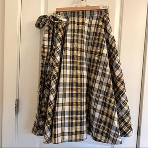 Uniqlo jw Anderson high waist flare skirt check 6